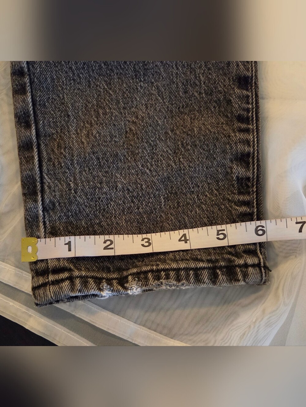 Good American High Rise Distressed Acid Wash Skinny Jeans Faded Black -10 / 30 - Picture 12 of 16